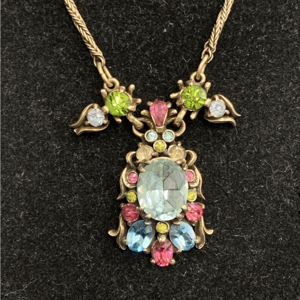 Vintage Holly Craft 1950 Multi-Color Rhinestone Jewelry Set